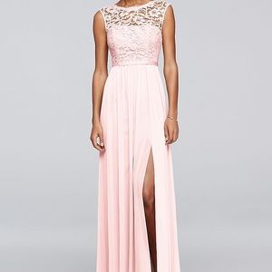 David’s Bridal Petal Lace Bridesmaid Dress size 8